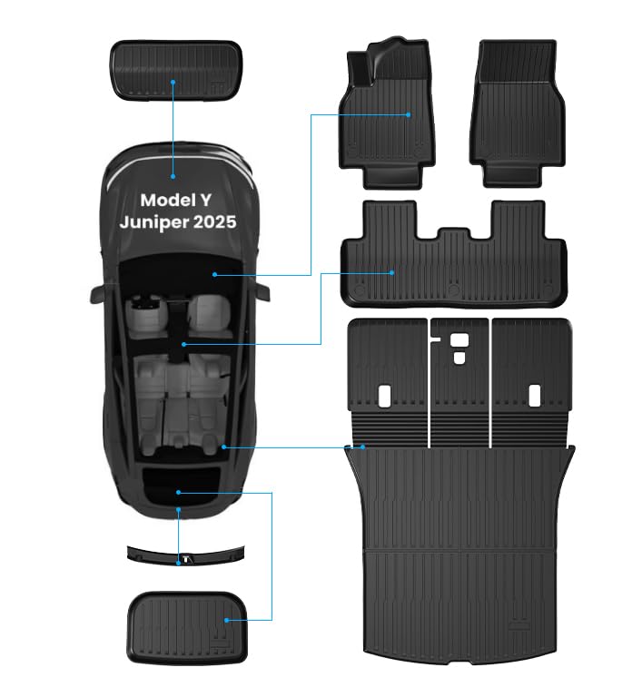 Amazon | 2025 2026 TeslaモデルYジュニパーフロアマットフルセット